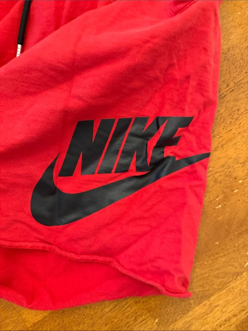 Nike Men’s Red Athletic Shorts with Black Logo xxl